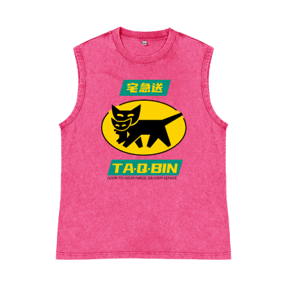 Yamato Transport TA-Q-BIN Cat Pure Cotton Wash-Dyed