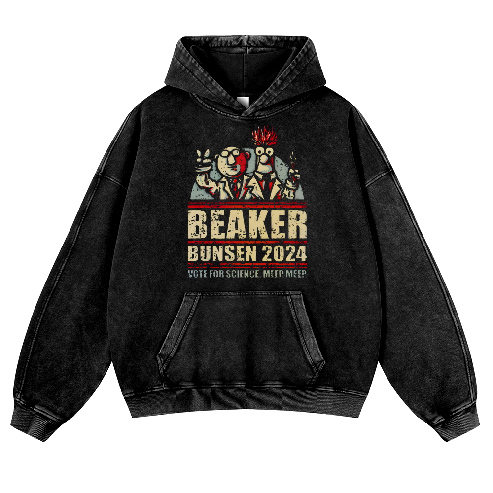 Beaker Bunsen 2024 Vintage Washed Thick Cotton Hoodie