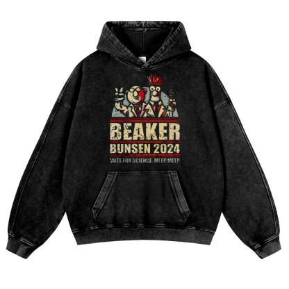 Beaker Bunsen 2024 Vintage Washed Thick Cotton Hoodie