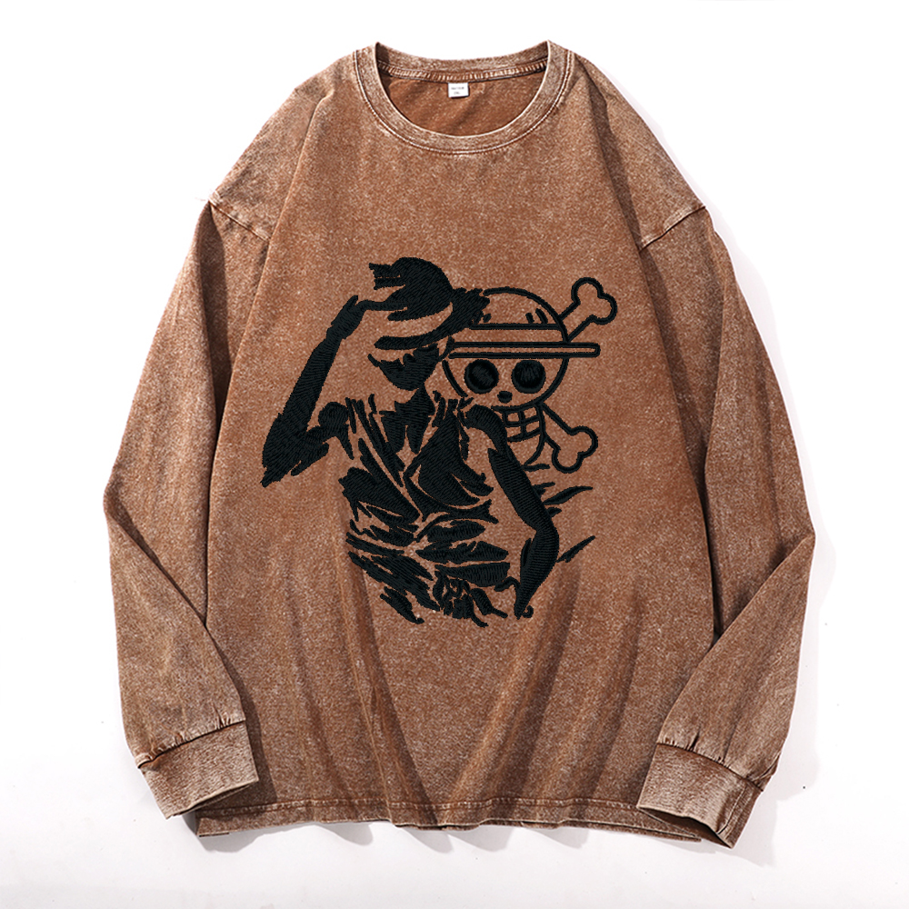 Vintage Cotton Wash Crewneck Sweatshirt