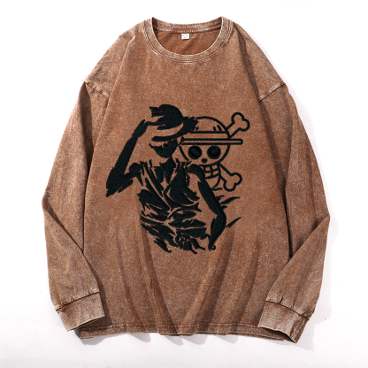 Vintage Cotton Wash Crewneck Sweatshirt