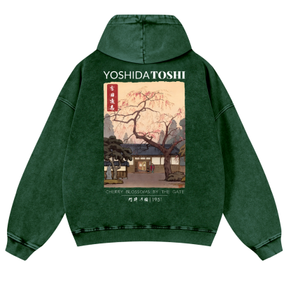 Yoshida Toshi Vintage Washed Cotton Back Art Hoodie