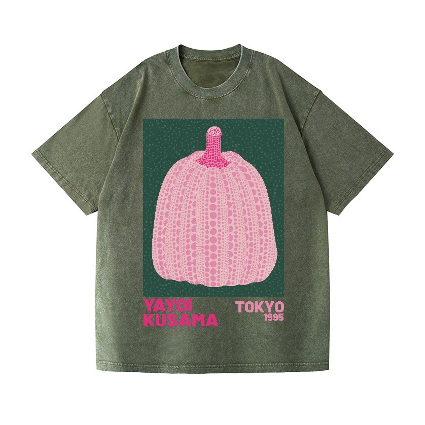 Yayoi Kusama Pumpkin Vintage Wash Japanese Design T-Shirt