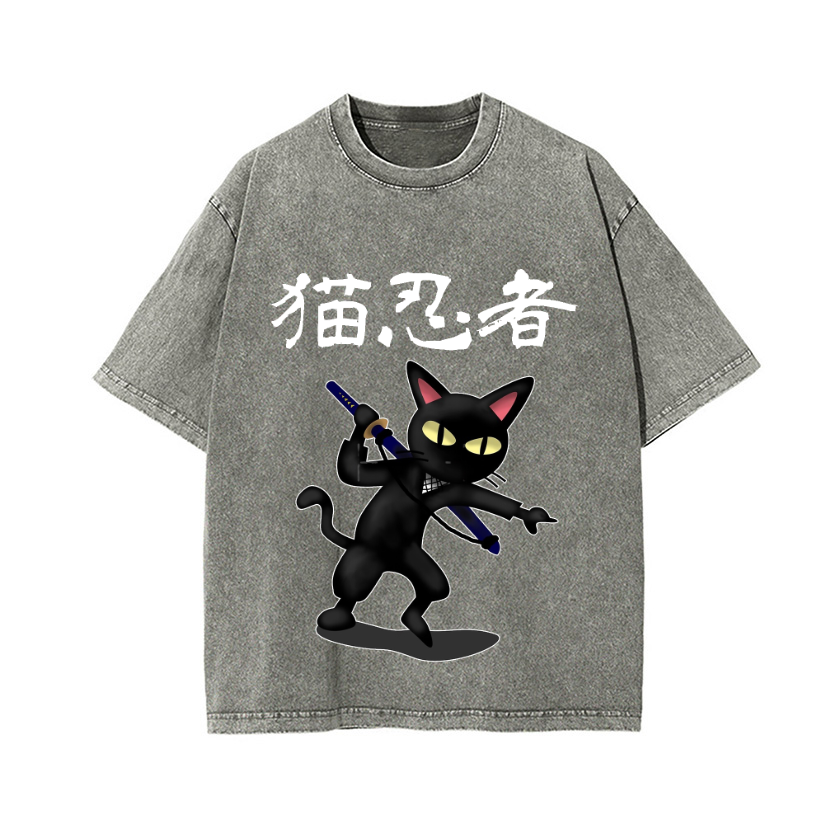 Vintage Wash Japanese Design T-Shirt