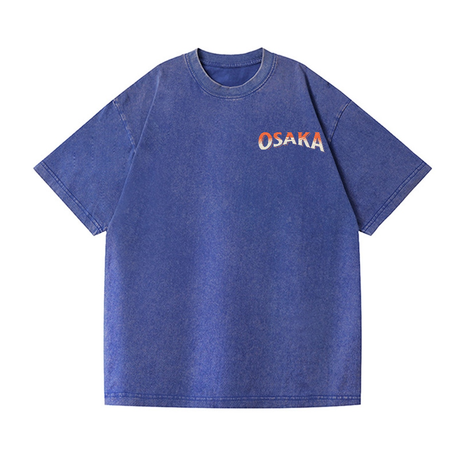 Osaka Tiger Vintage Wash Japanese Design Back Art T-Shirt