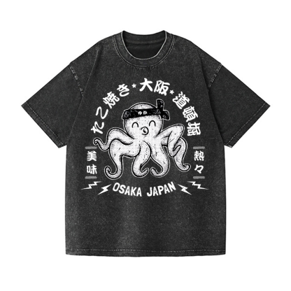 Osaka Takoyaki Vintage Wash Japanese Design T-Shirt