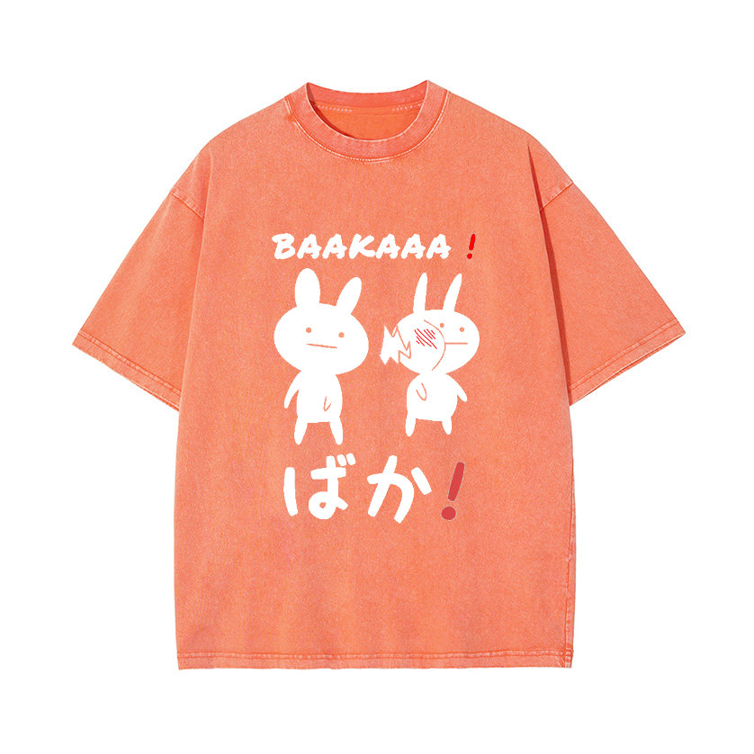 The Rabbits' Dissatisfaction Vintage Wash Japanese Design T-Shirt