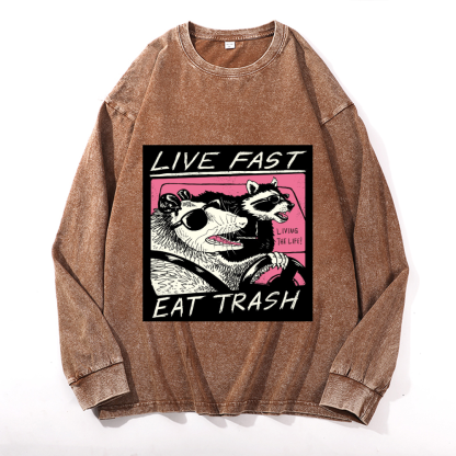 Vintage Cotton Wash Crewneck Sweatshirt