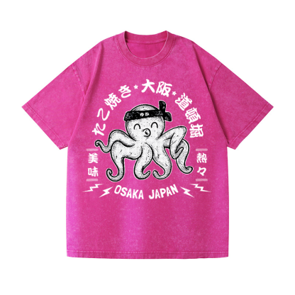 Osaka Takoyaki Vintage Wash Japanese Design T-Shirt