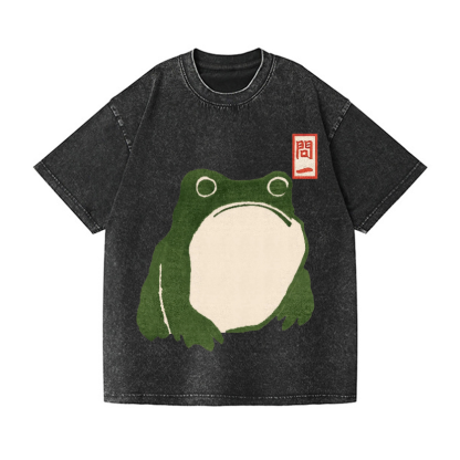 Frog Vintage Wash Japanese Design T-Shirt