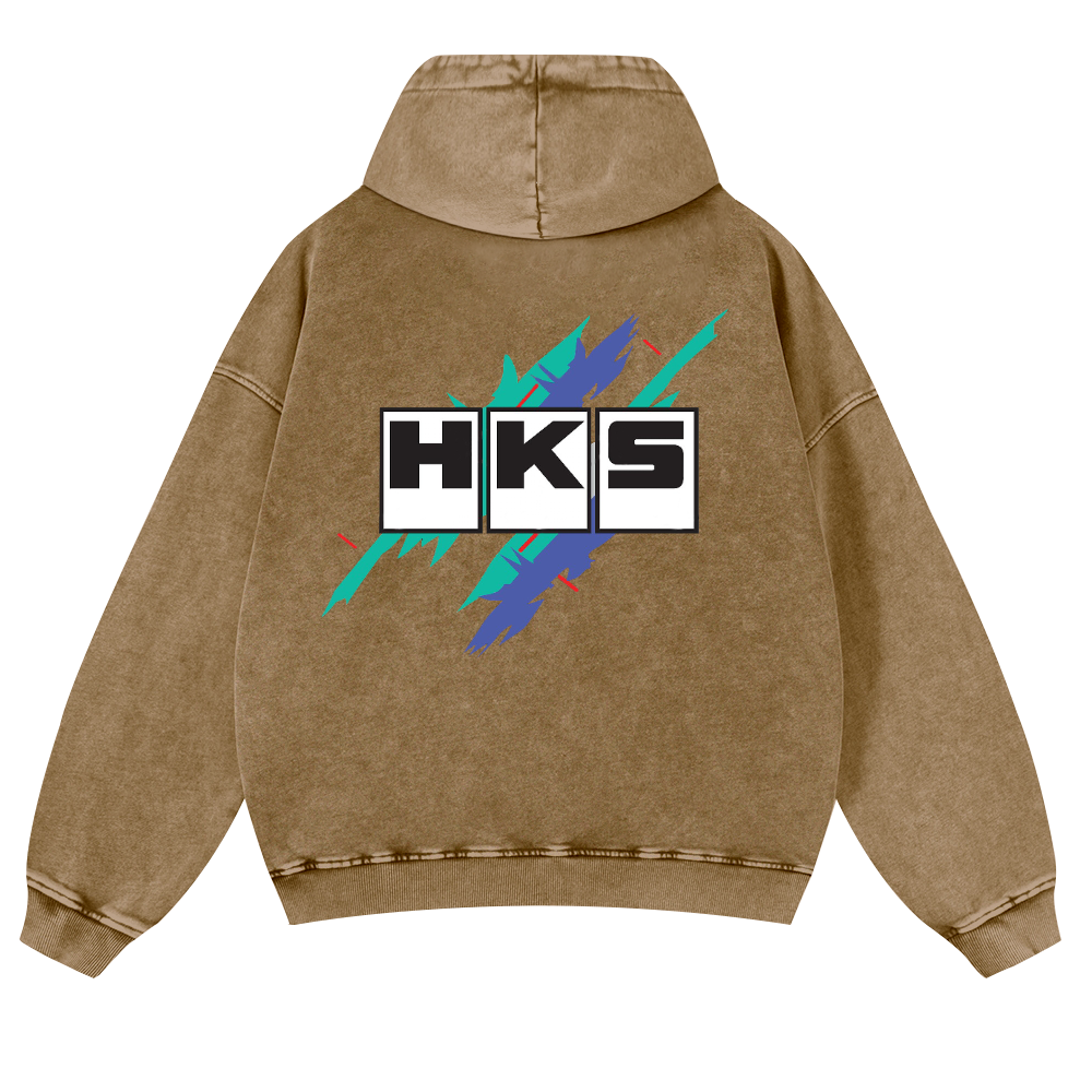 HKS Vintage Washed Cotton Back Art Hoodie