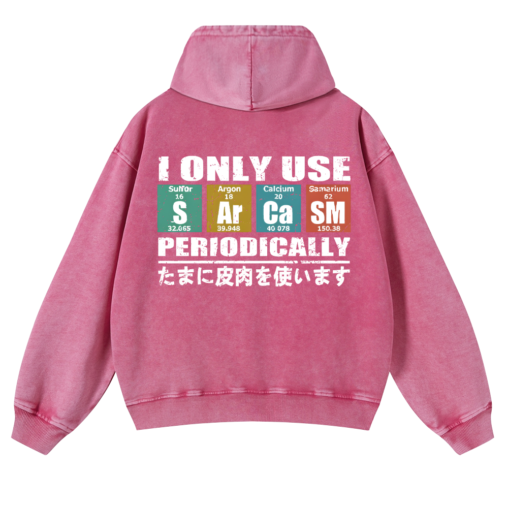 Sarcams Vintage Washed Cotton Back Art Hoodie