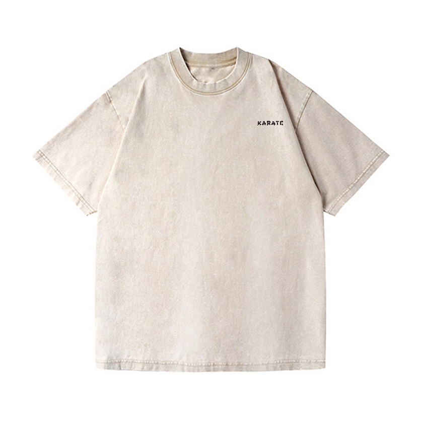 Karate Vintage Wash Japanese Design Back Art T-Shirt