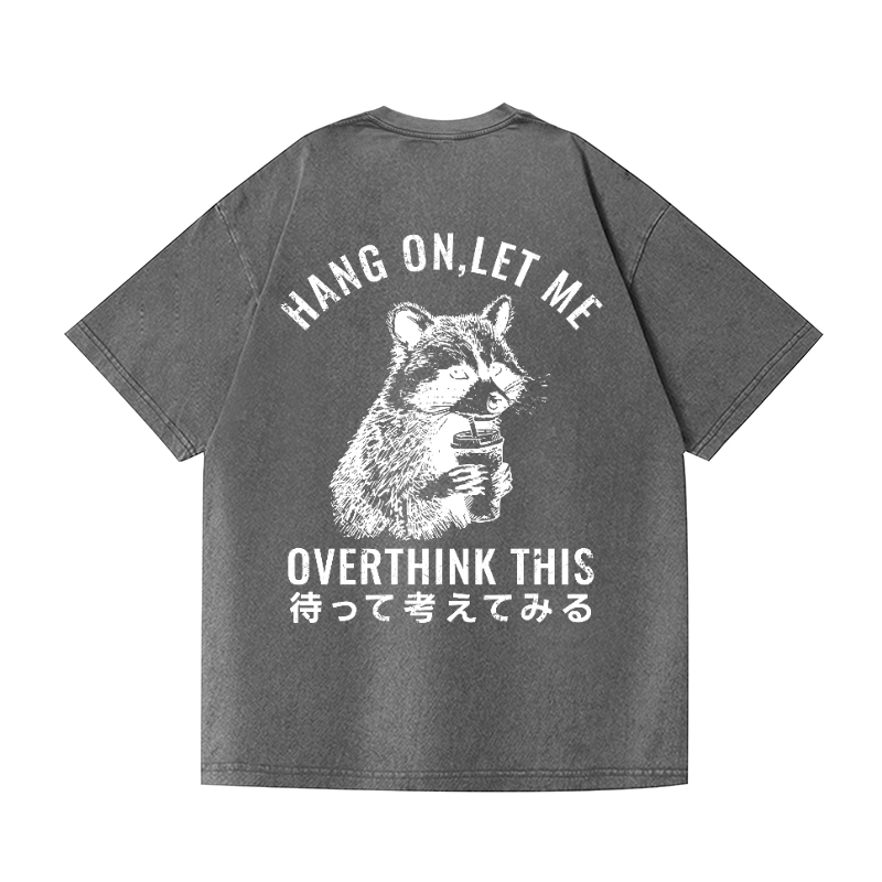 Racoon Vintage Wash Japanese Design Back Art T-Shirt