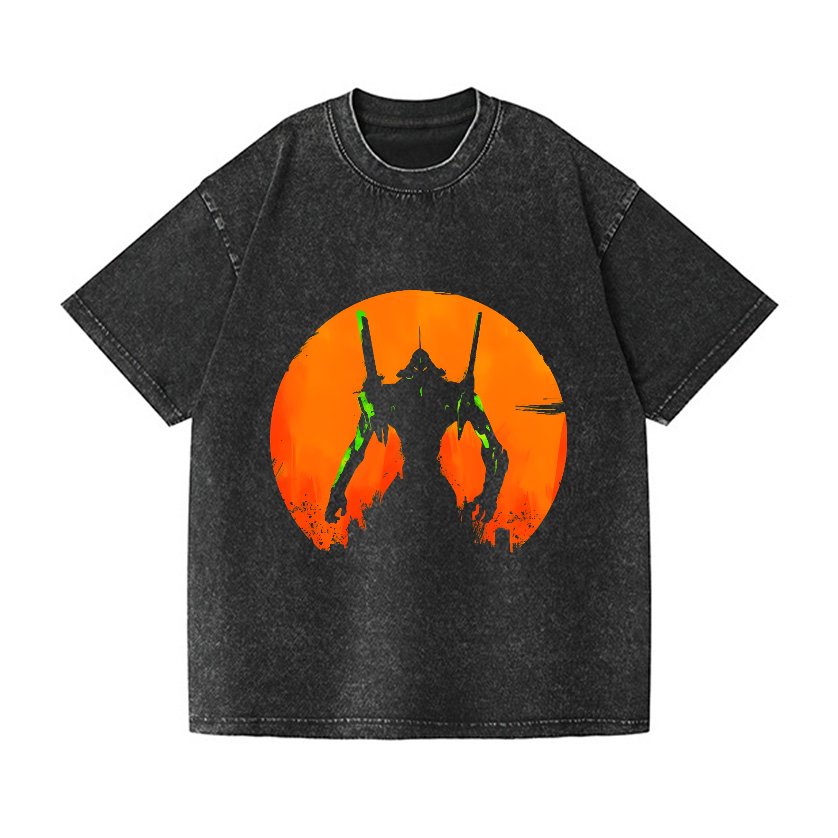 Evangelion Vintage Wash Japanese Design T-Shirt