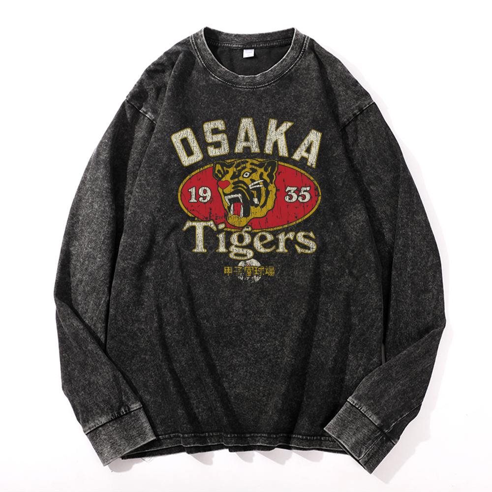 Osaka Tigers Vintage Cotton Wash Crewneck Sweatshirt