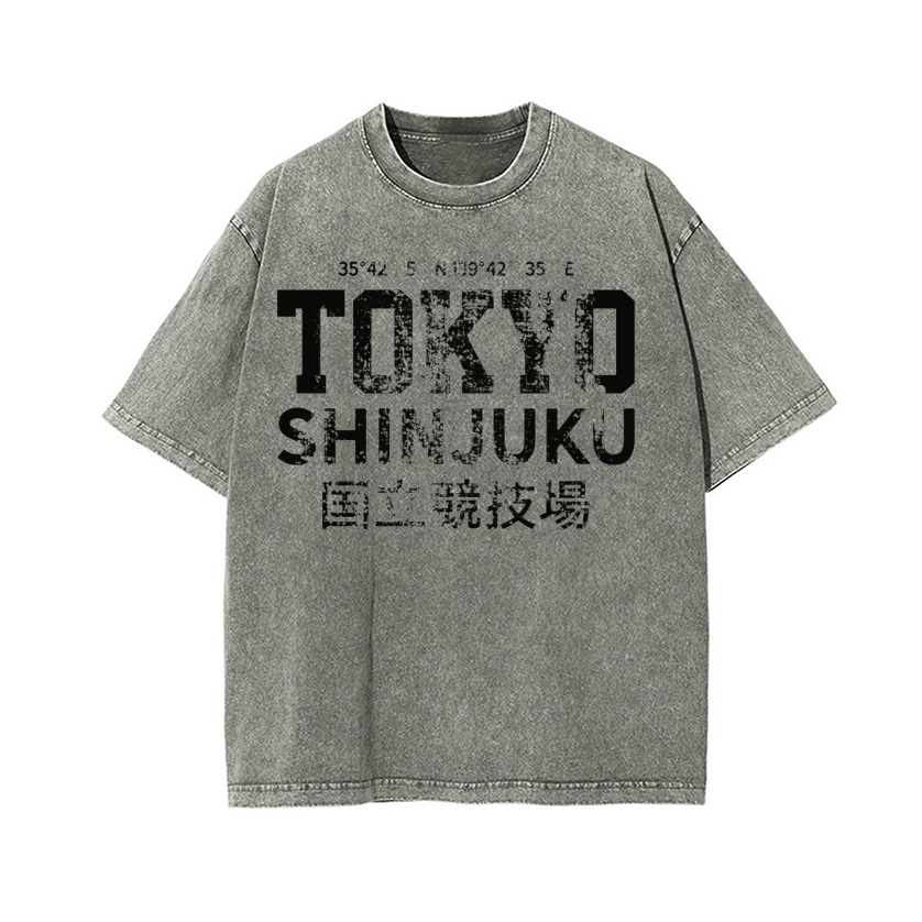 Vintage Wash Japanese Design T-Shirt
