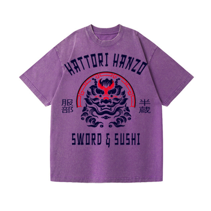 Hattori Hanzo Vintage Wash Japanese Design T-Shirt