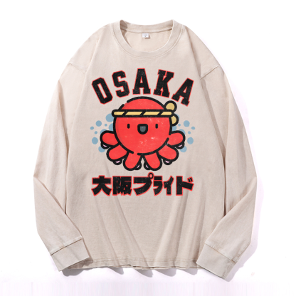 Osaka Octopus Vintage Cotton Wash Crewneck Sweatshirt