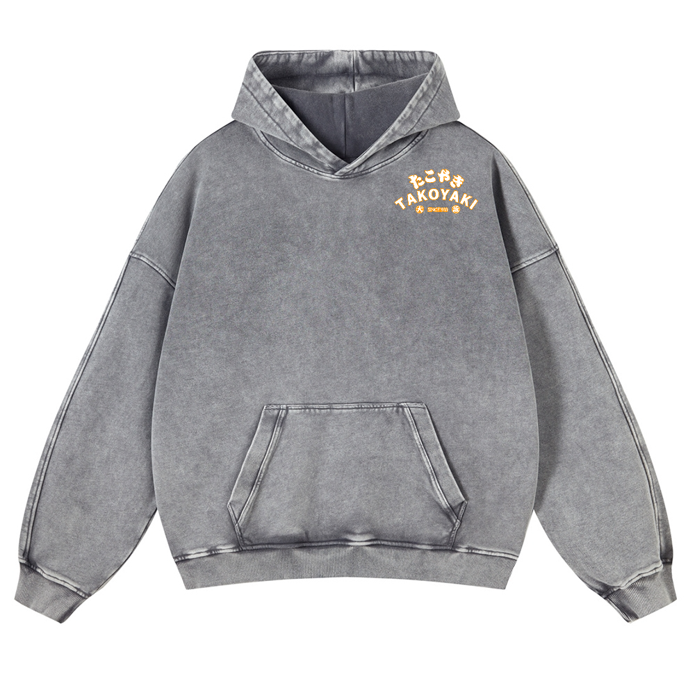 Takoyaki Octopus Vintage Washed Cotton Back Art Hoodie