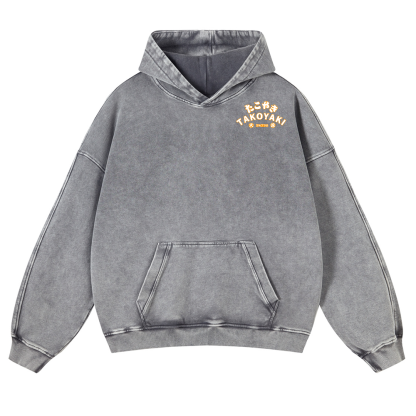 Takoyaki Octopus Vintage Washed Cotton Back Art Hoodie