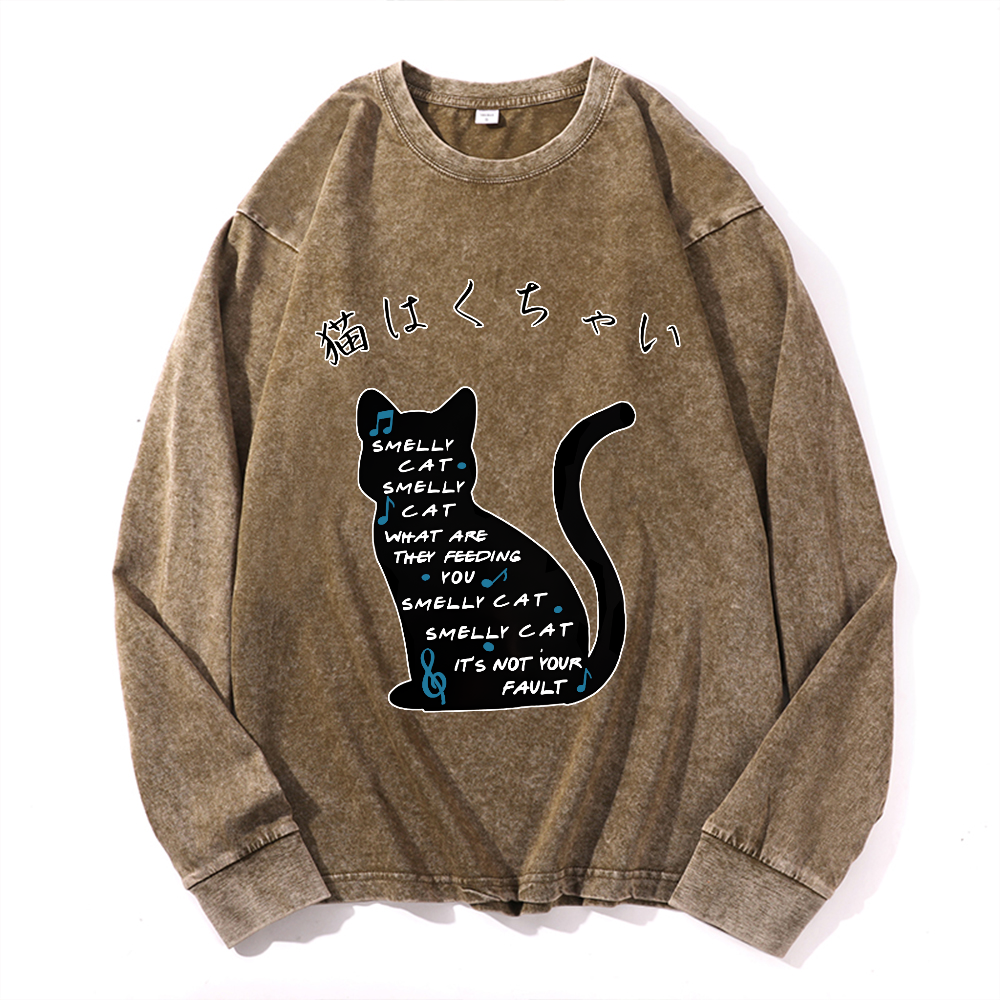 Vintage Cotton Wash Crewneck Sweatshirt