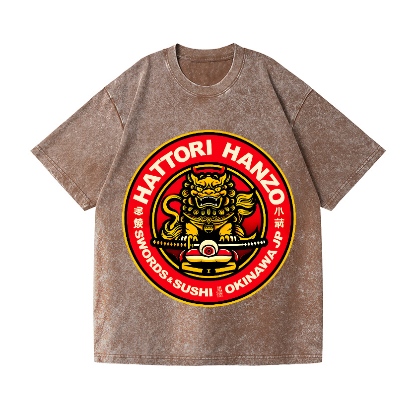 Okinawa Hattori Hanzo Vintage Wash Japanese Design T-Shirt