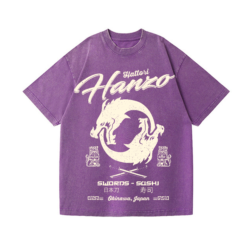 Hattori Hanzo Okinawa Japan Vintage Wash Japanese Design T-Shirt
