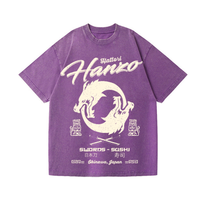 Hattori Hanzo Okinawa Japan Vintage Wash Japanese Design T-Shirt