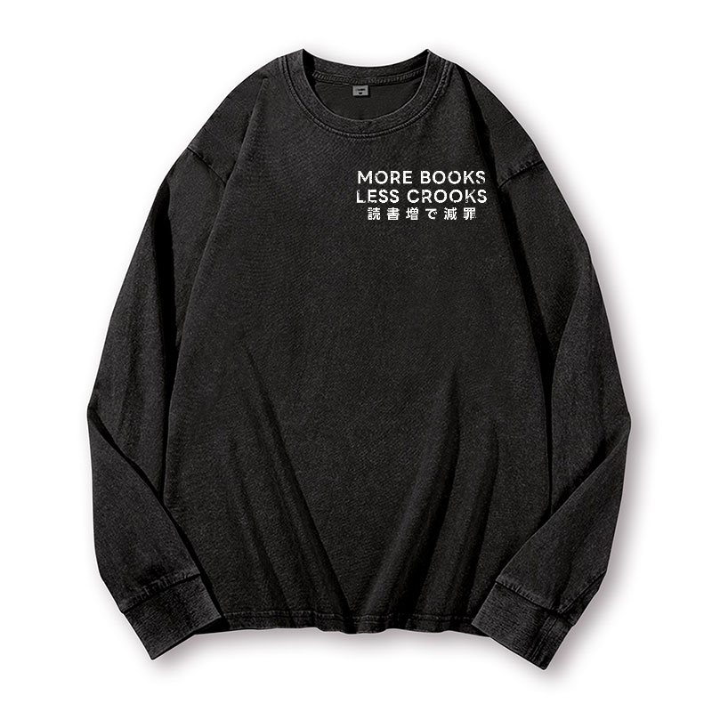Racoons Vintage Washed Cotton Back Art Long-sleeve T-shirt