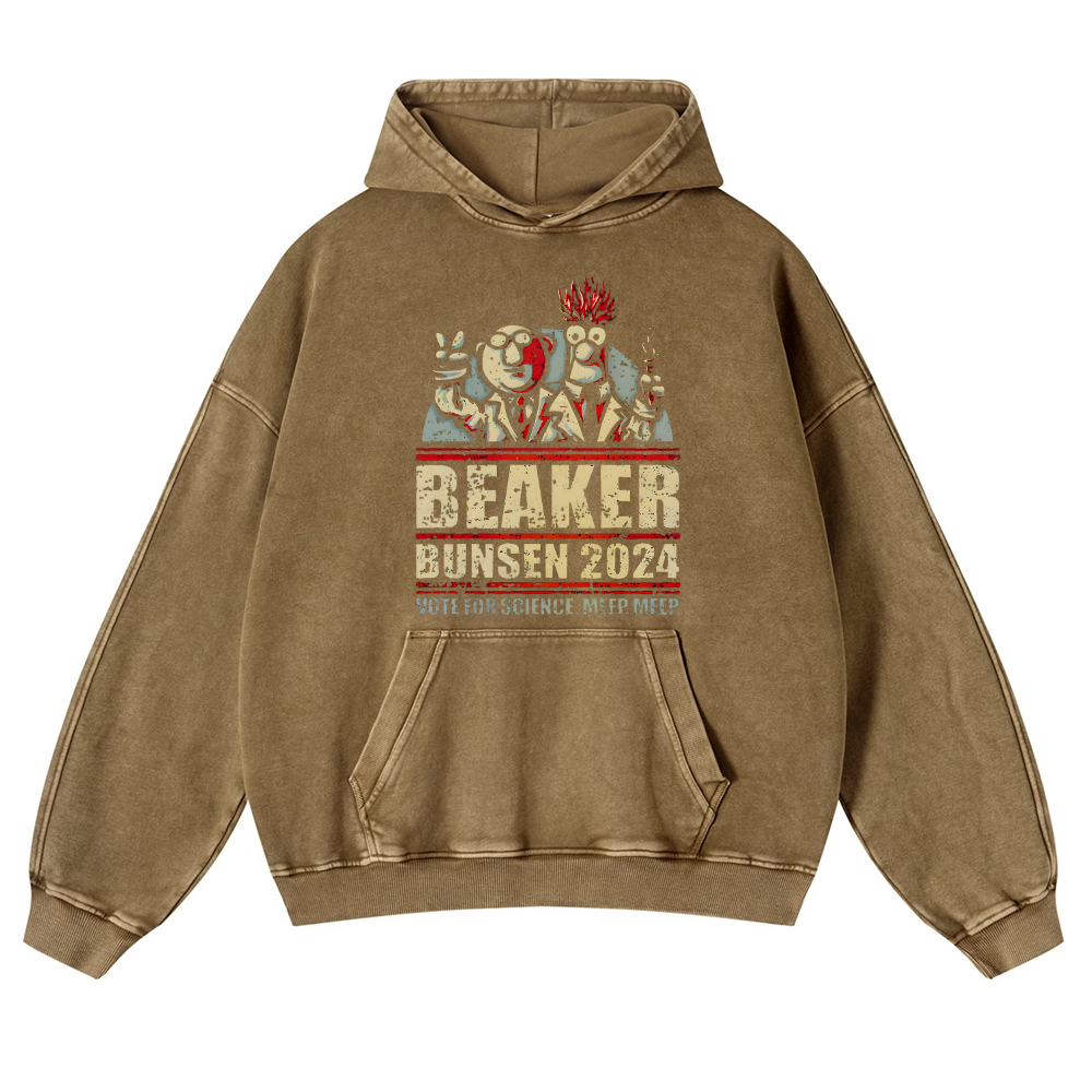 Beaker Bunsen 2024 Vintage Washed Thick Cotton Hoodie