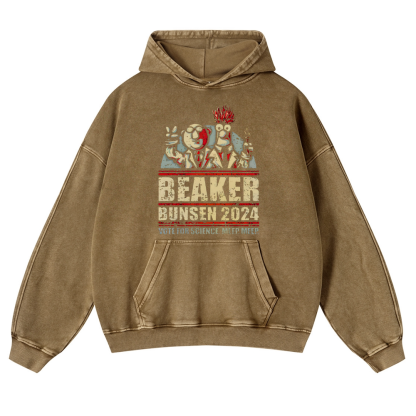 Beaker Bunsen 2024 Vintage Washed Thick Cotton Hoodie