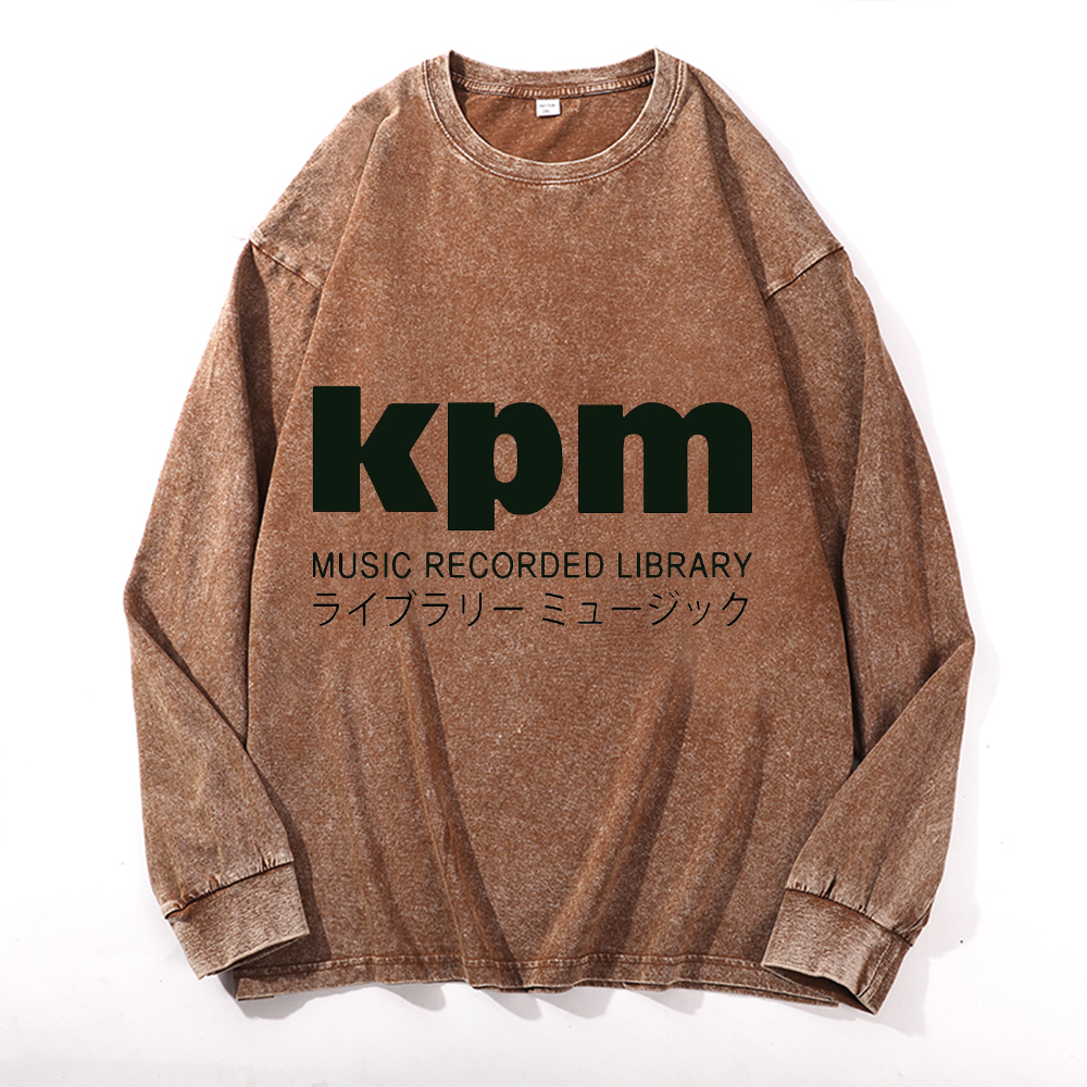 KPM Music Recorded Library Vintage Cotton Wash Crewneck Sweatshirt