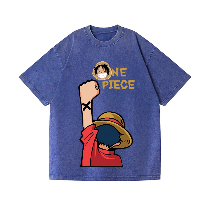 One Piece Vintage Wash Japanese Design T-Shirt