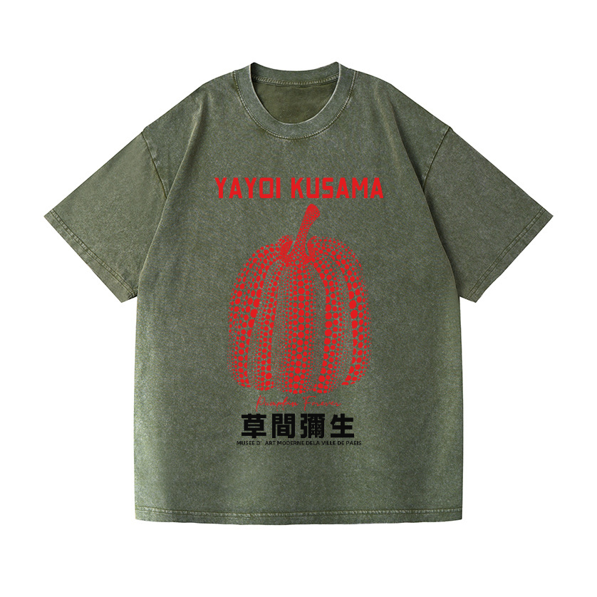 Yayoi Kusama Vintage Wash Japanese Design T-Shirt
