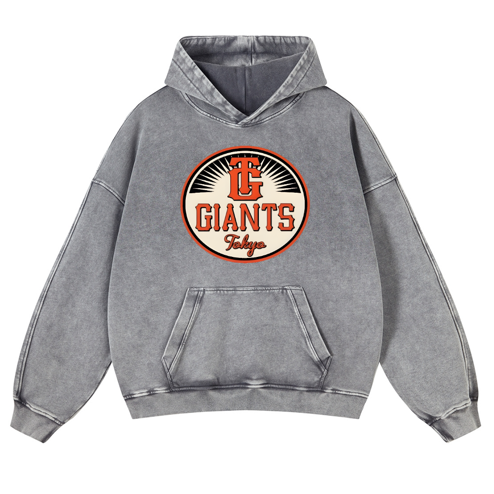 Tokyo Giants Vintage Washed Thick Cotton Hoodie