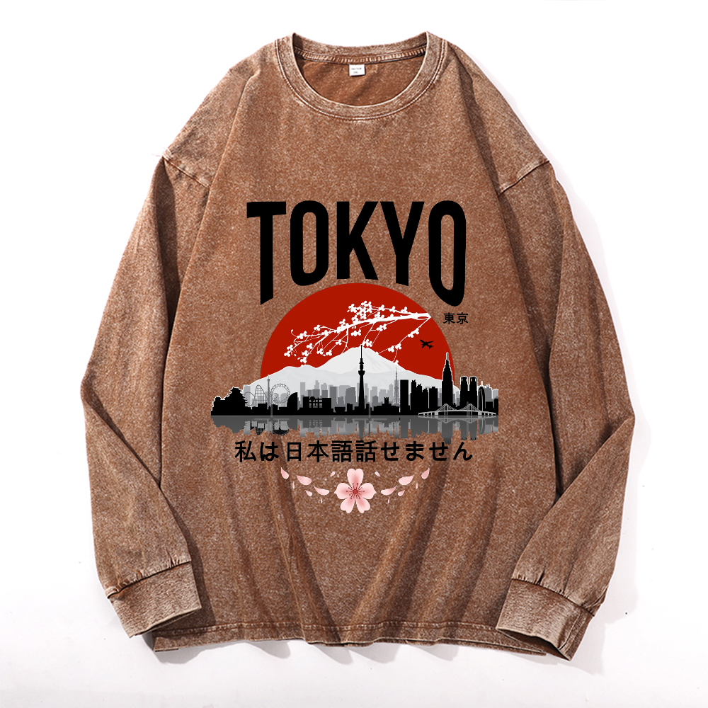 Vintage Cotton Wash Crewneck Sweatshirt