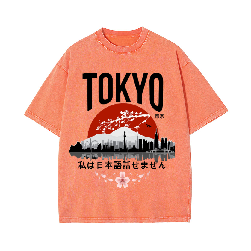 The Beauty of Tokyo Vintage Wash Japanese Design T-Shirt