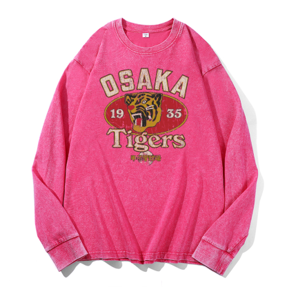 Osaka Tigers Vintage Cotton Wash Crewneck Sweatshirt