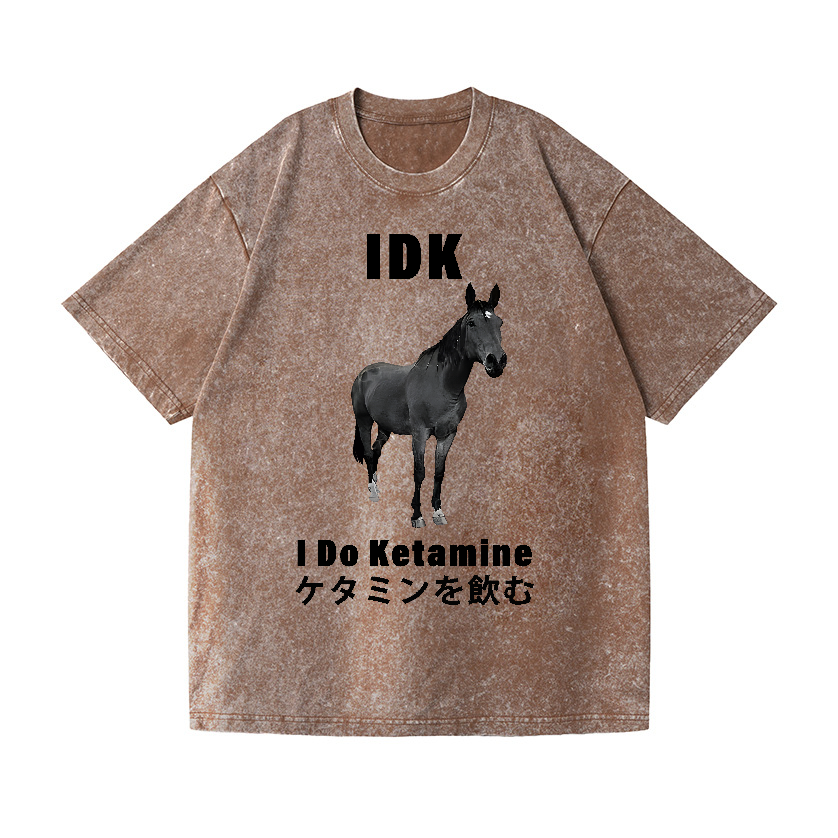 Ketamine Horse Vintage Wash Japanese Design T-Shirt
