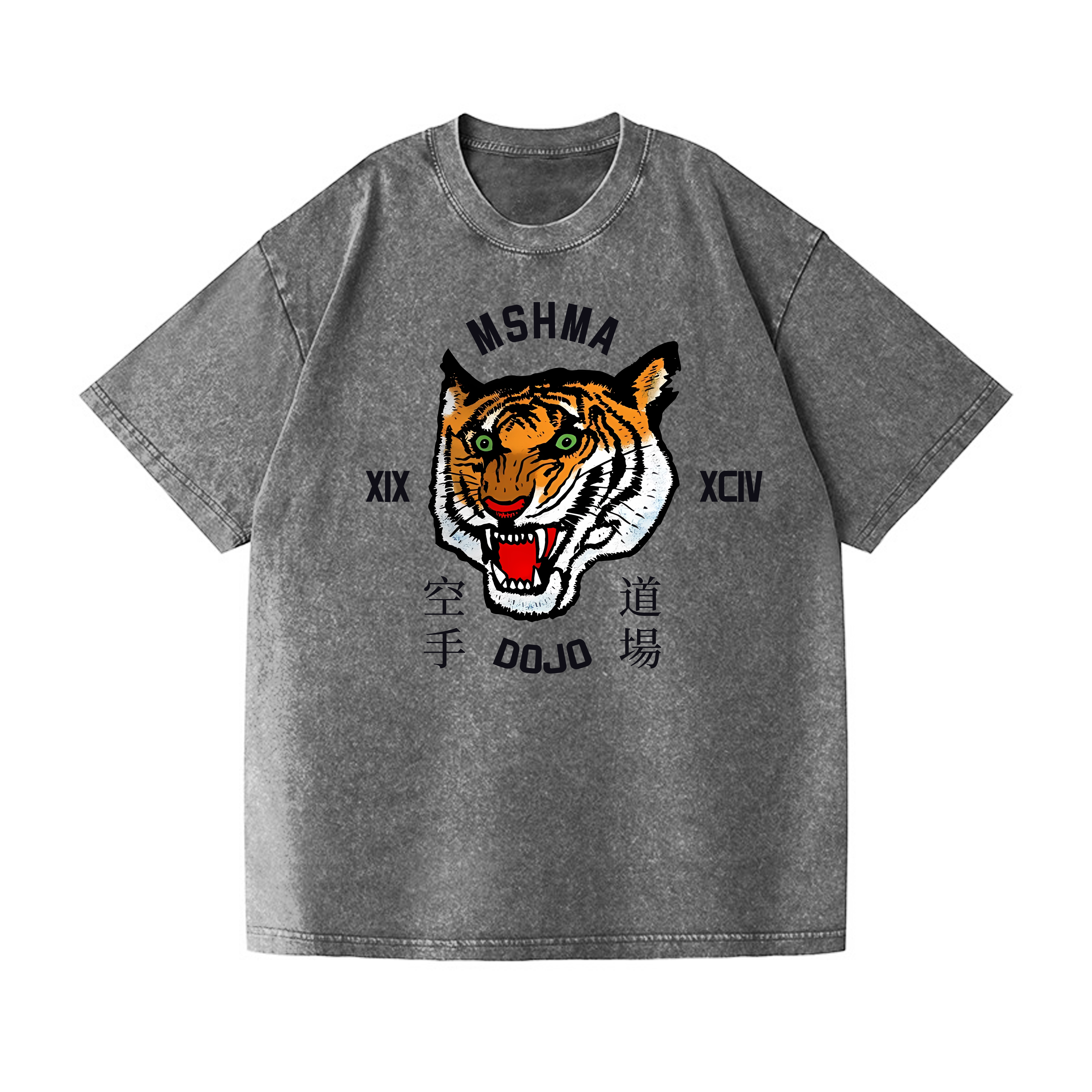 Mshma Dojo Tiger Vintage Wash Japanese Design T-Shirt