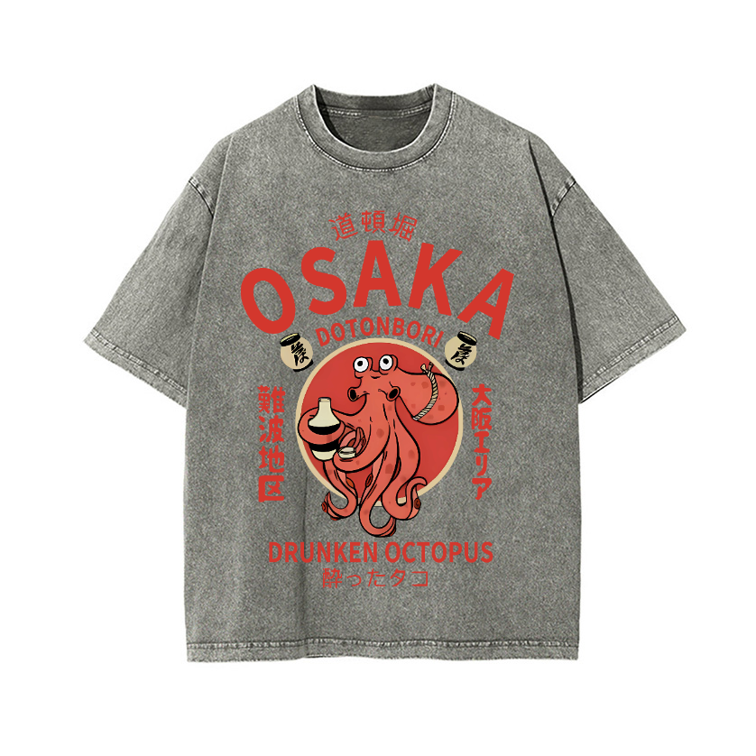 【SATIIIZ】Pawson Vintage Washing Rivet T-Shirt Vintage Washed Old Rivet Design Short Sleeve T-shirt - POIZON