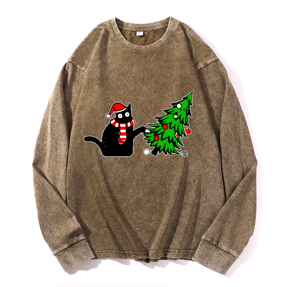 Vintage Cotton Wash Crewneck Sweatshirt