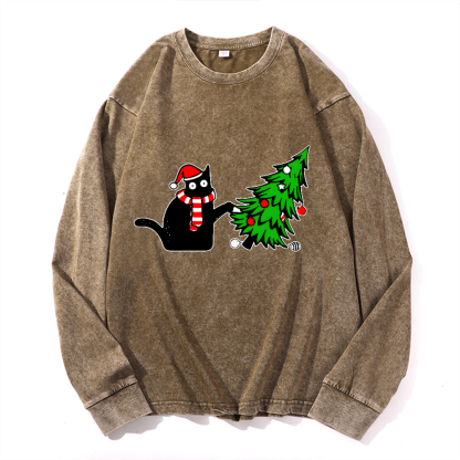 Vintage Cotton Wash Crewneck Sweatshirt