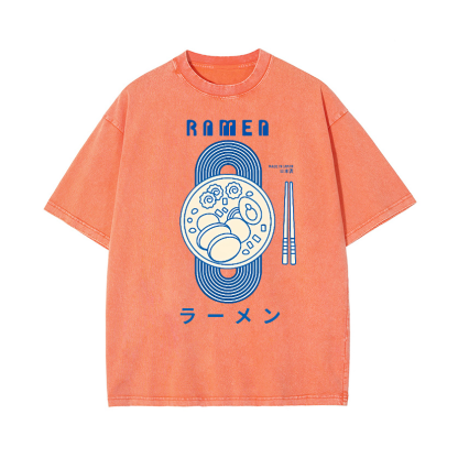 Ramen Vintage Wash Japanese Design T-Shirt