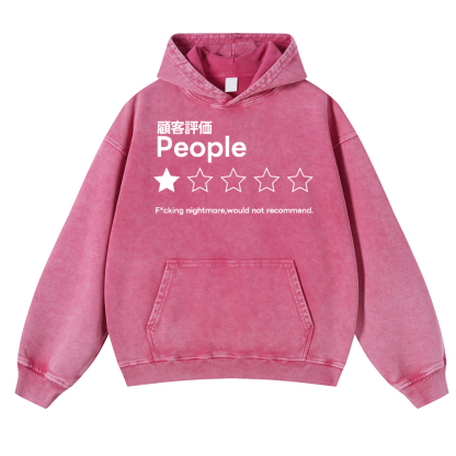 People Vintage Washed Thick Cotton Hoodie