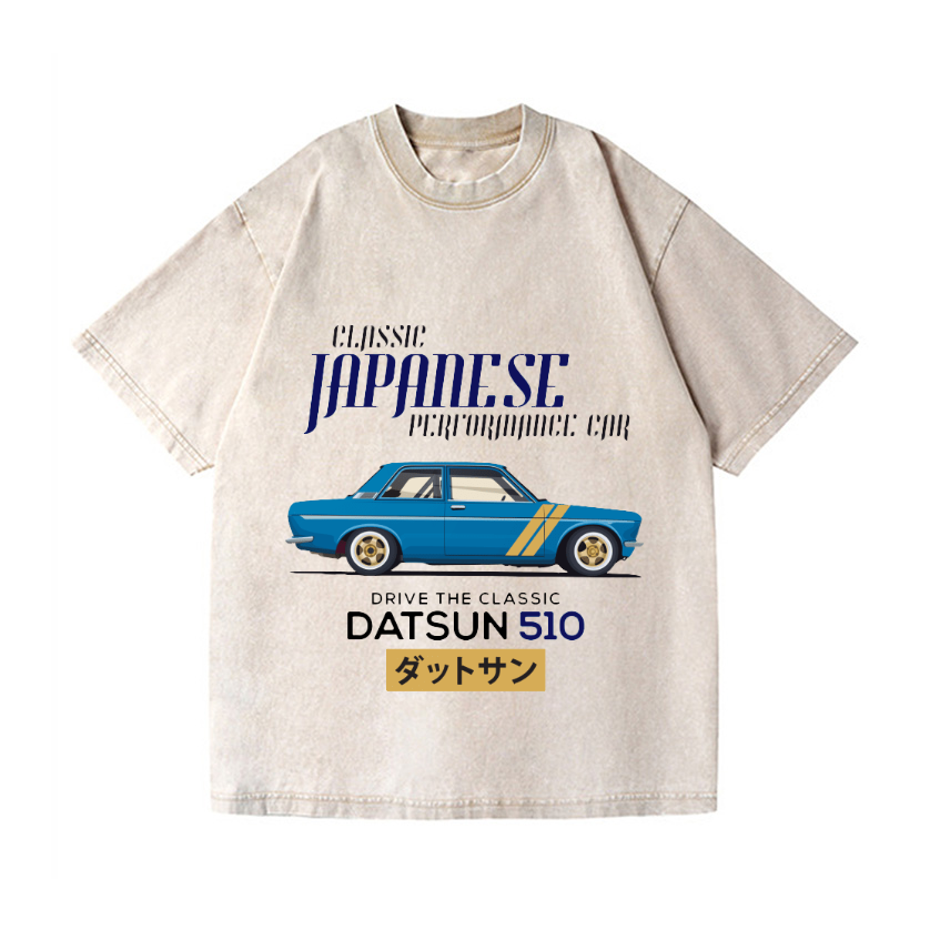 Nissan Datsun 510 Vintage Wash Japanese Design T-Shirt