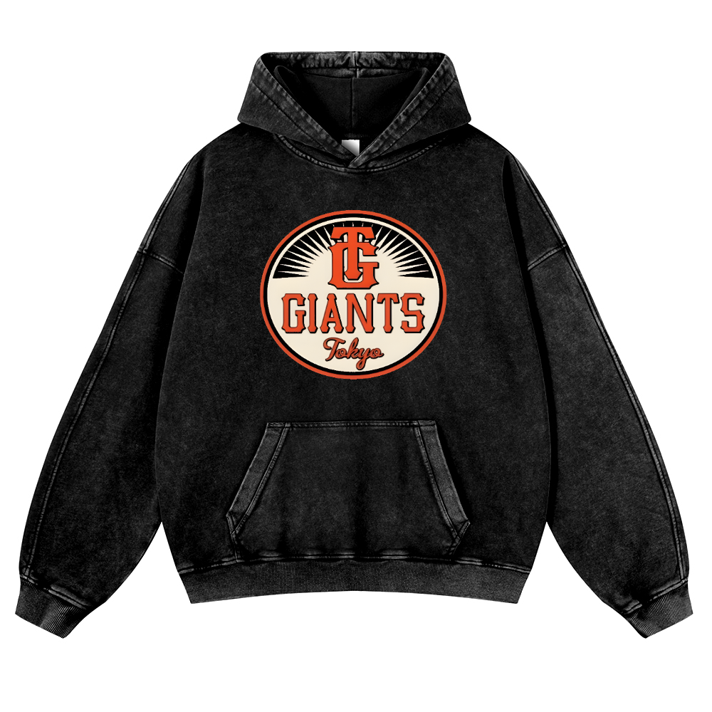 Tokyo Giants Vintage Washed Thick Cotton Hoodie