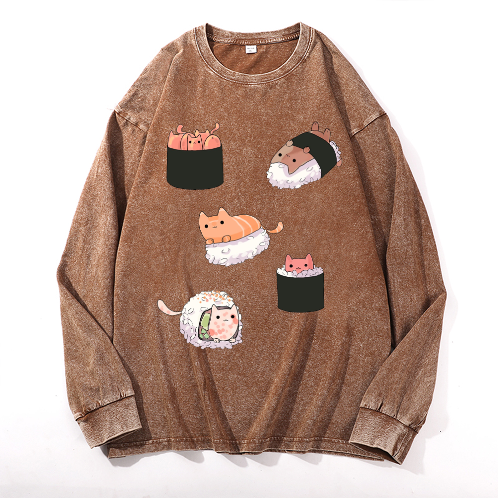 Vintage Cotton Wash Crewneck Sweatshirt