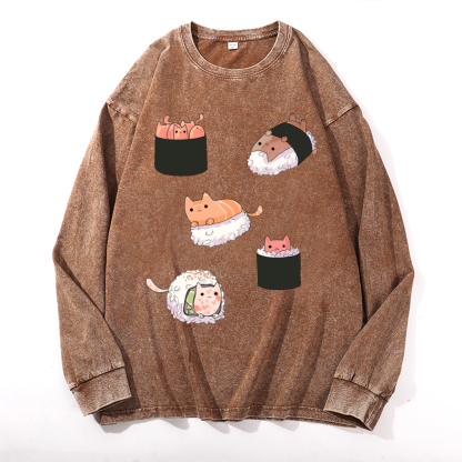 Vintage Cotton Wash Crewneck Sweatshirt